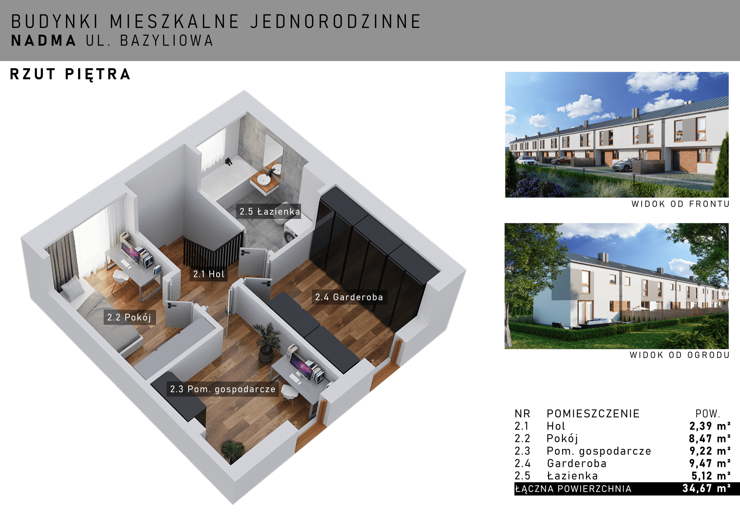 Bazyliowa — rzut piętra 3D